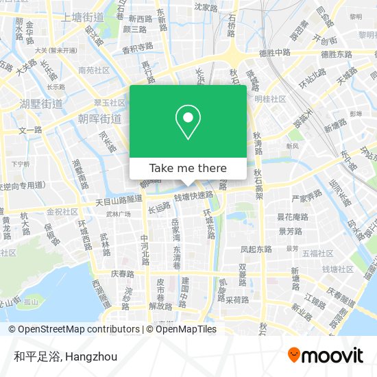 和平足浴 map