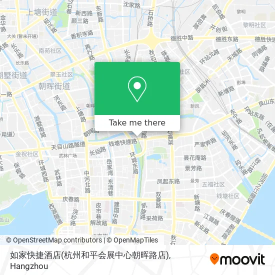 如家快捷酒店(杭州和平会展中心朝晖路店) map