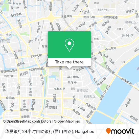 华夏银行24小时自助银行(艮山西路) map