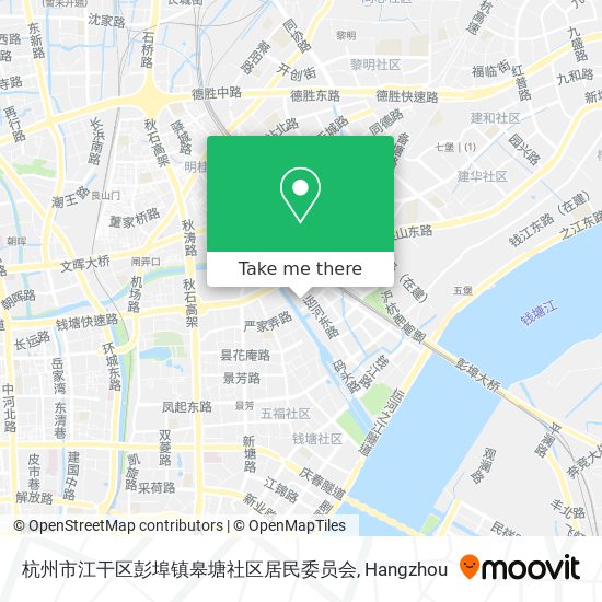 杭州市江干区彭埠镇皋塘社区居民委员会 map