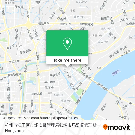 杭州市江干区市场监督管理局彭埠市场监督管理所 map