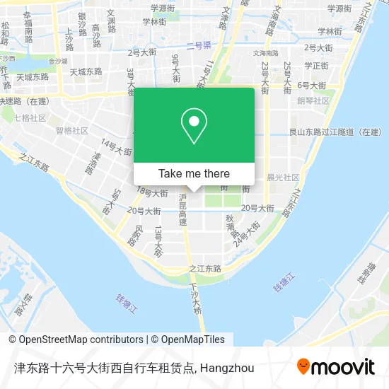 津东路十六号大街西自行车租赁点 map