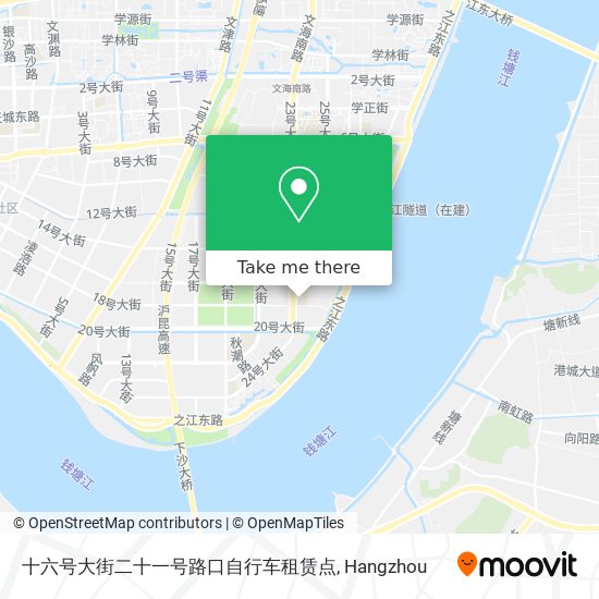 十六号大街二十一号路口自行车租赁点 map