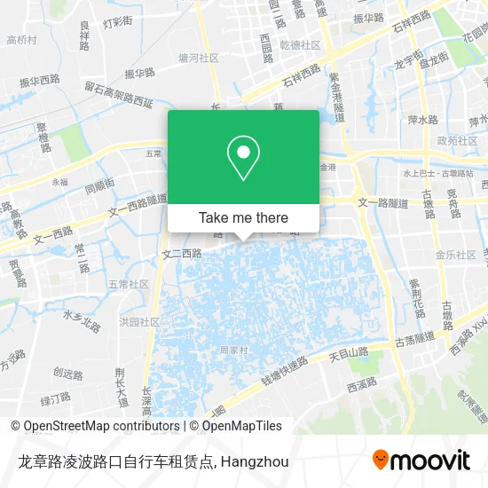 龙章路凌波路口自行车租赁点 map