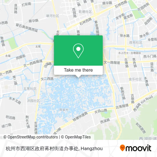杭州市西湖区政府蒋村街道办事处 map