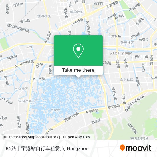 86路十字港站自行车租赁点 map