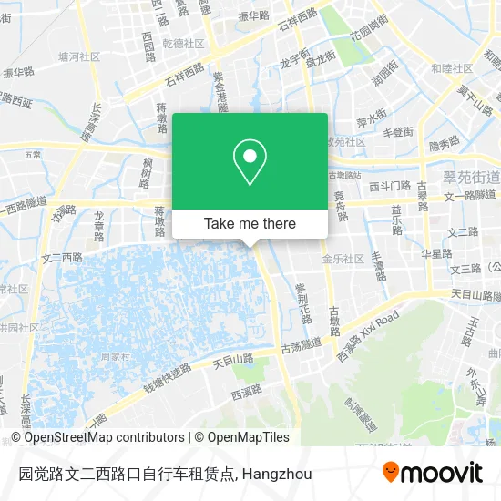 园觉路文二西路口自行车租赁点 map