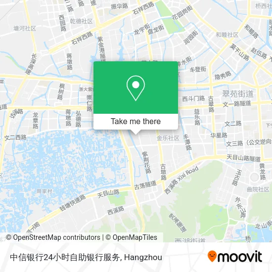 中信银行24小时自助银行服务 map