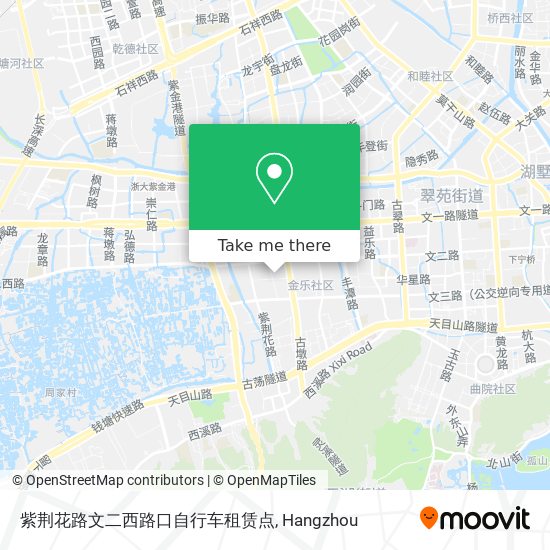 紫荆花路文二西路口自行车租赁点 map