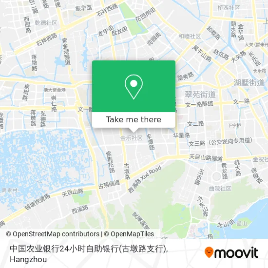 中国农业银行24小时自助银行(古墩路支行) map