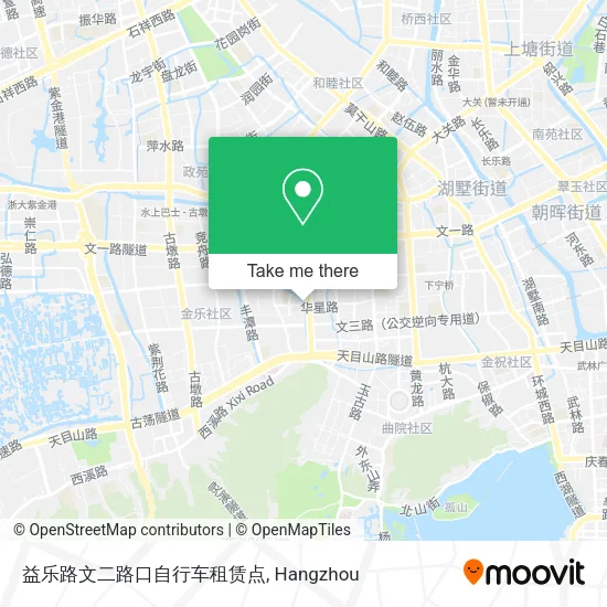 益乐路文二路口自行车租赁点 map