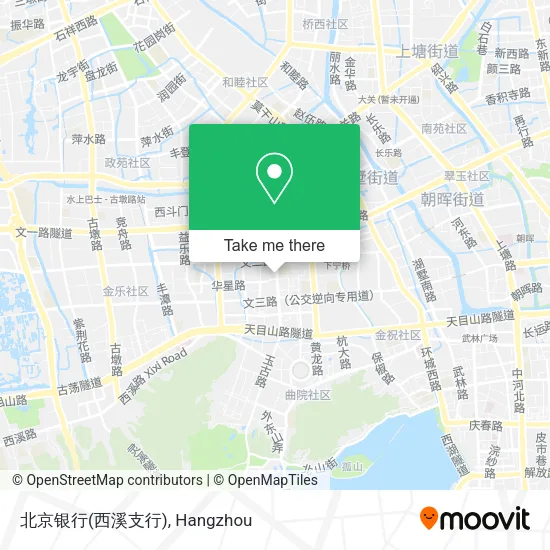 北京银行(西溪支行) map