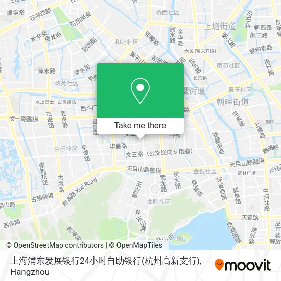 上海浦东发展银行24小时自助银行(杭州高新支行) map