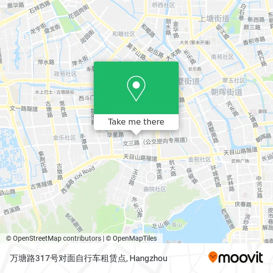 万塘路317号对面自行车租赁点 map
