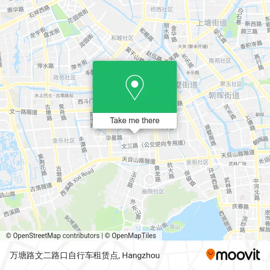 万塘路文二路口自行车租赁点 map