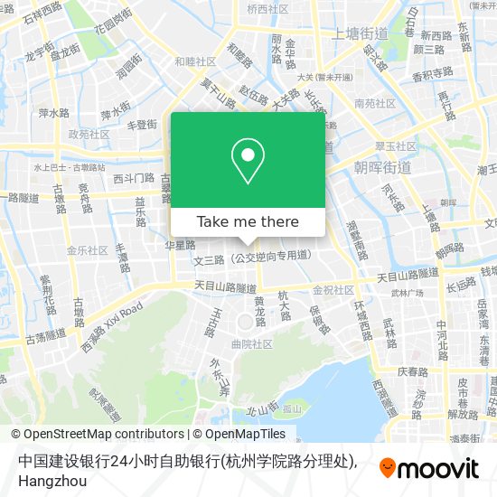 中国建设银行24小时自助银行(杭州学院路分理处) map