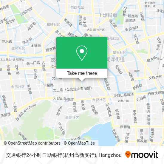 交通银行24小时自助银行(杭州高新支行) map