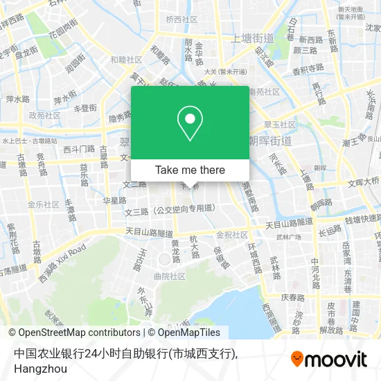 中国农业银行24小时自助银行(市城西支行) map