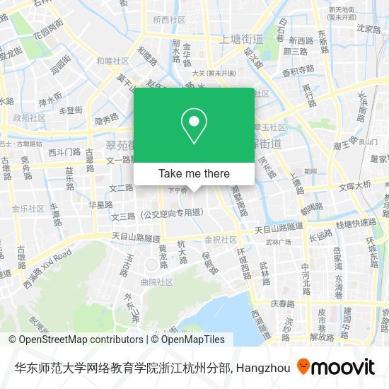 华东师范大学网络教育学院浙江杭州分部 map