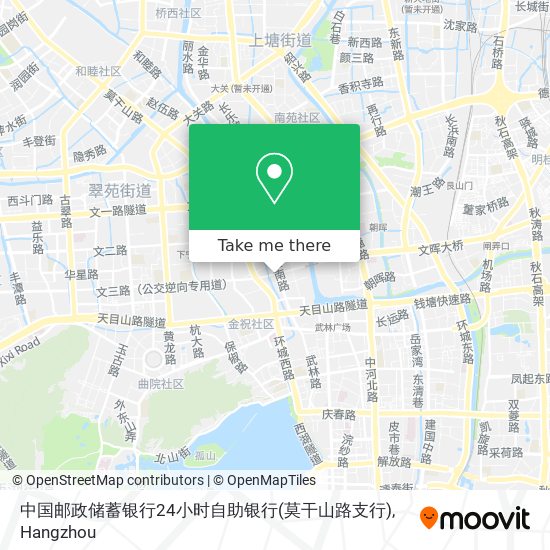 中国邮政储蓄银行24小时自助银行(莫干山路支行) map