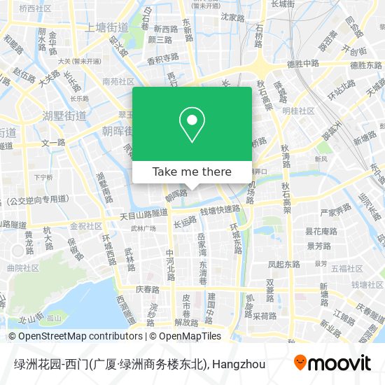 绿洲花园-西门(广厦·绿洲商务楼东北) map