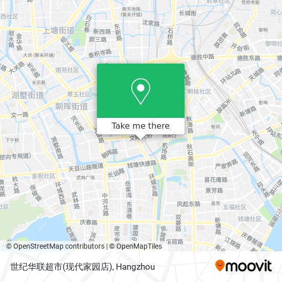 世纪华联超市(现代家园店) map