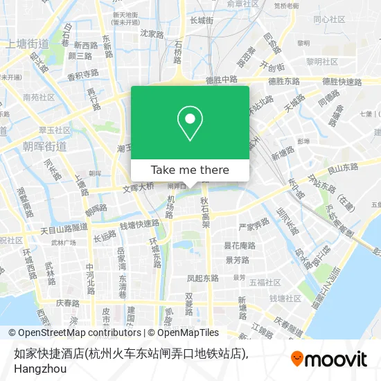 如家快捷酒店(杭州火车东站闸弄口地铁站店) map