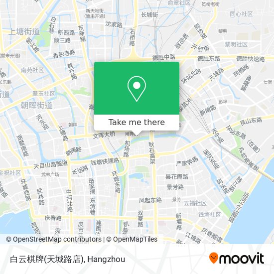 白云棋牌(天城路店) map