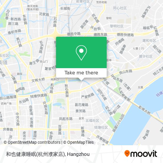 和也健康睡眠(杭州濮家店) map