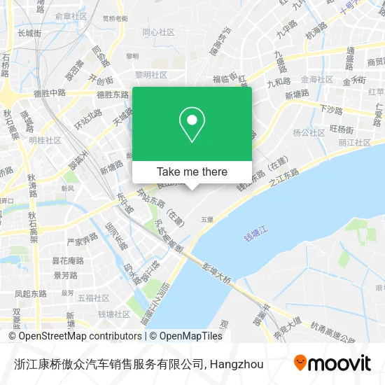 浙江康桥傲众汽车销售服务有限公司 map