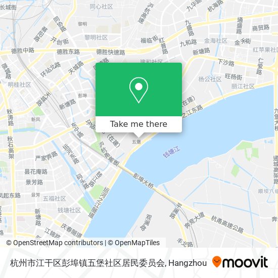 杭州市江干区彭埠镇五堡社区居民委员会 map