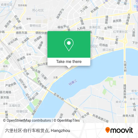 六堡社区-自行车租赁点 map
