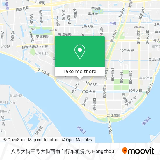 十八号大街三号大街西南自行车租赁点 map