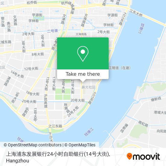 上海浦东发展银行24小时自助银行(14号大街) map