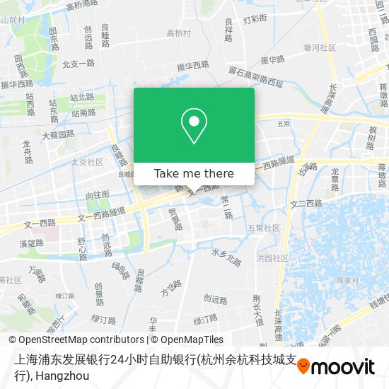 上海浦东发展银行24小时自助银行(杭州余杭科技城支行) map