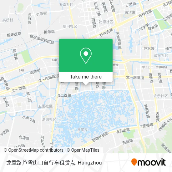 龙章路芦雪街口自行车租赁点 map