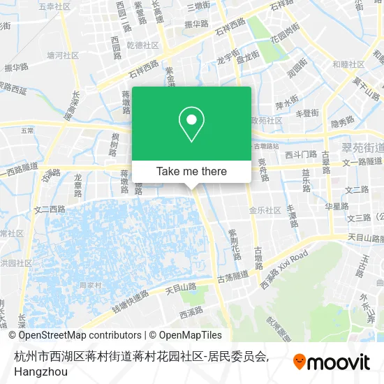 杭州市西湖区蒋村街道蒋村花园社区-居民委员会 map