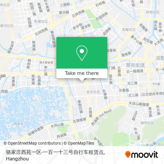 骆家庄西苑一区-一百一十三号自行车租赁点 map