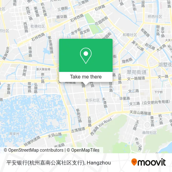 平安银行(杭州嘉南公寓社区支行) map