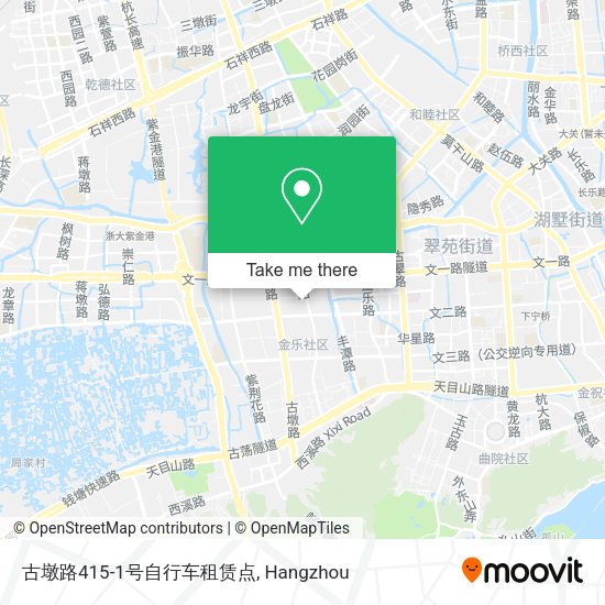 古墩路415-1号自行车租赁点 map