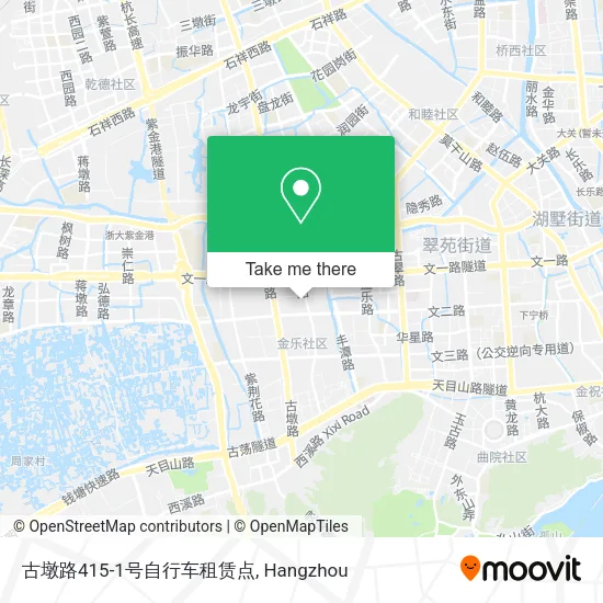 古墩路415-1号自行车租赁点 map