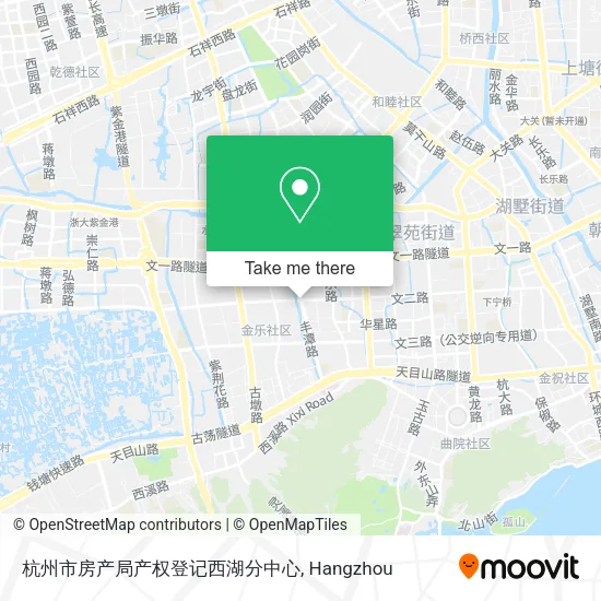 杭州市房产局产权登记西湖分中心 map