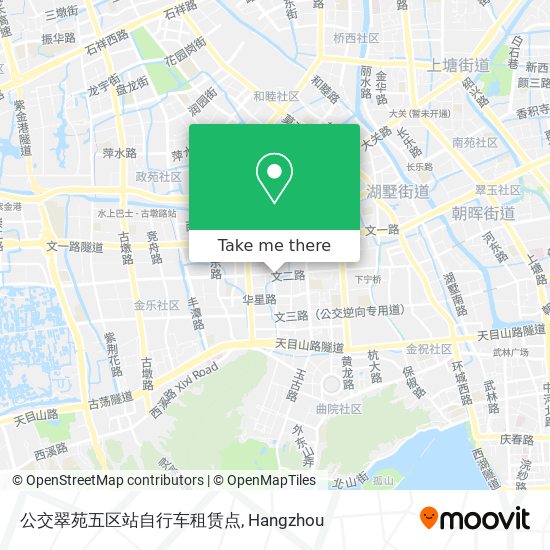 公交翠苑五区站自行车租赁点 map