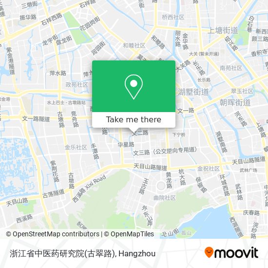 浙江省中医药研究院(古翠路) map