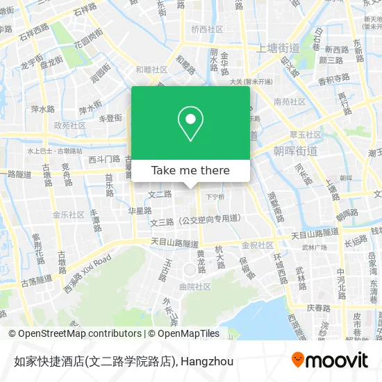 如家快捷酒店(文二路学院路店) map