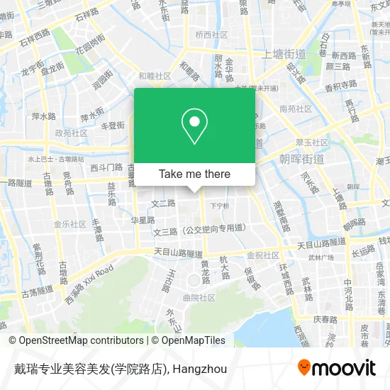 戴瑞专业美容美发(学院路店) map