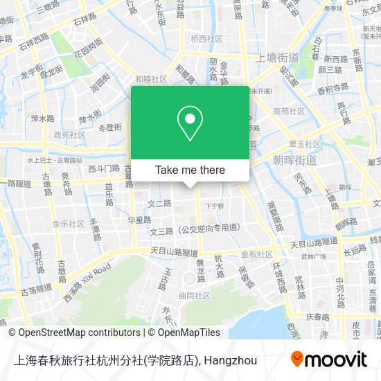 上海春秋旅行社杭州分社(学院路店) map