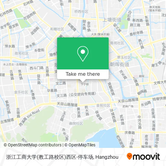 浙江工商大学(教工路校区)西区-停车场 map