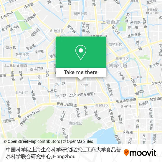 中国科学院上海生命科学研究院浙江工商大学食品营养科学联合研究中心 map