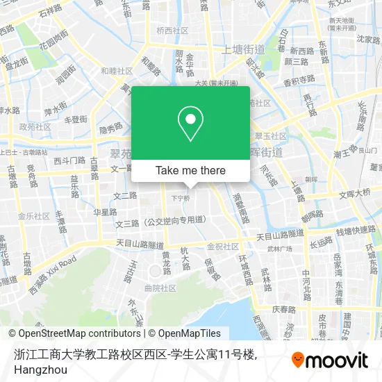 浙江工商大学教工路校区西区-学生公寓11号楼 map